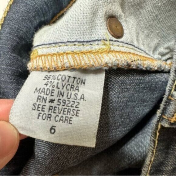 David Kahn | Women's Dark Blue Dark Wash Mid-Rise Boot Cut Denim Jeans Size 6 - Picture 7 of 8